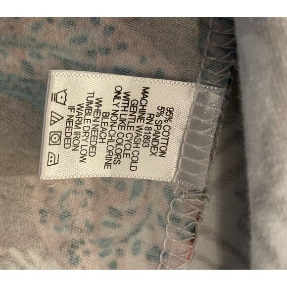 D & Co Denim Company 3X Knit Open Front Cardigan Paisley Animal Print Retro - Picture 6 of 7